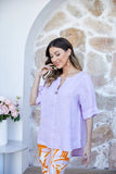 Orange Amore Lilac Top