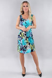 Michael Tyler teal floral dress