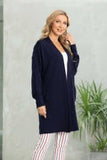 Orange Fashion plus size long sleeve Navy cardi