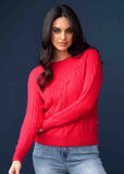 Elena Wang red bow sweater