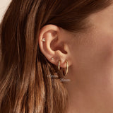 Mia Gold Stacks Chic Huggie Earrings